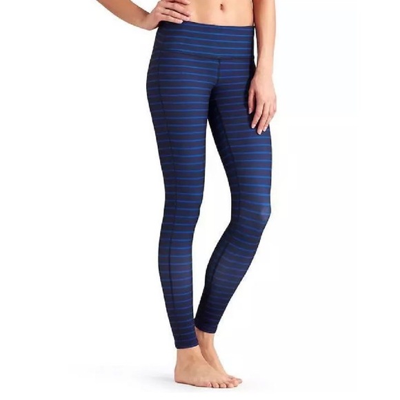 Athleta Pants - Athleta | Blue Chaturanga Tights | Sz LP (Petite)